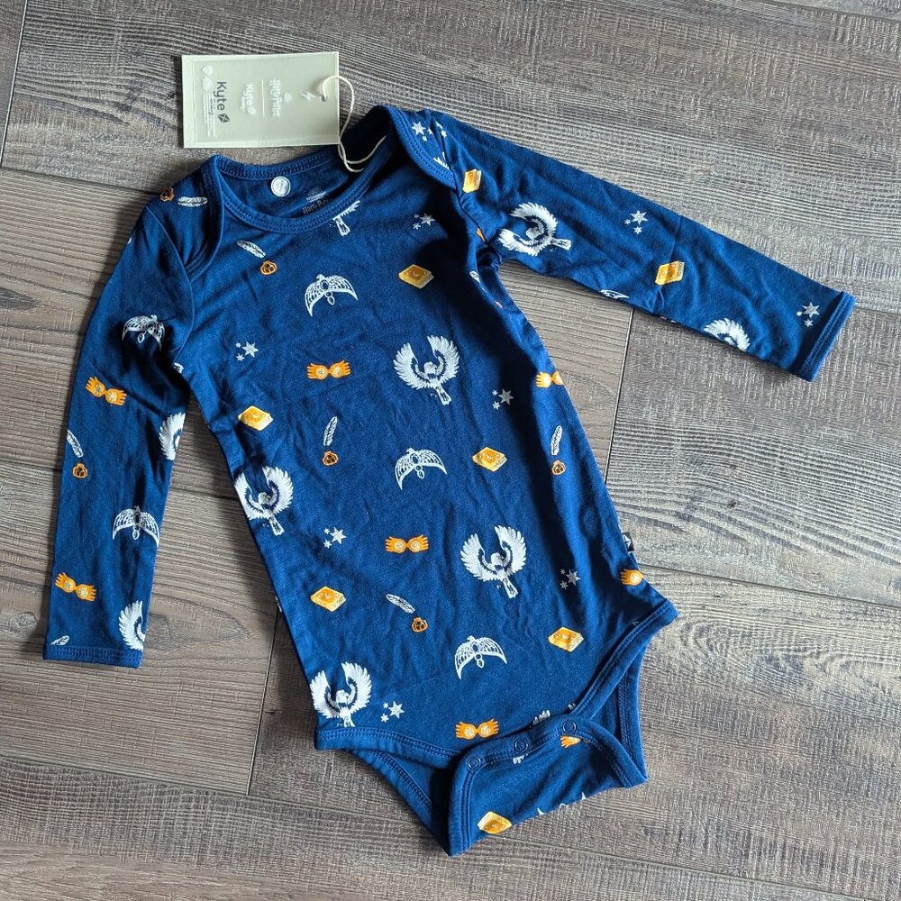 NWT Harry Potter Kyte Baby Long Sleeve Bodysuit Onesie Ravenclaw Blue 18-24m